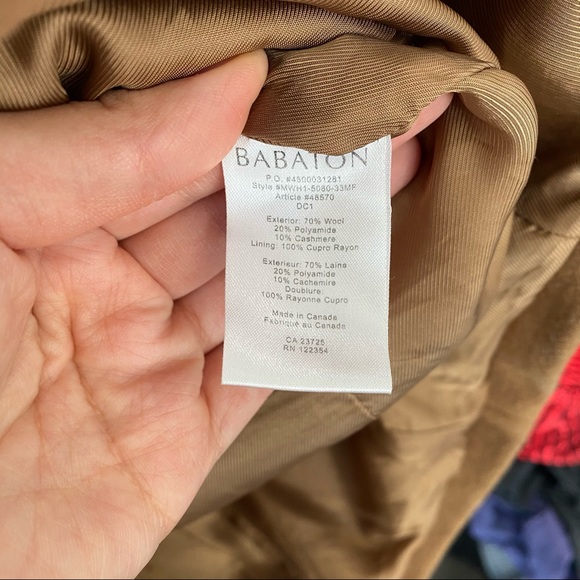 Aritizia Babaton Tan Wool Button Up Coat - Picture 6 of 6